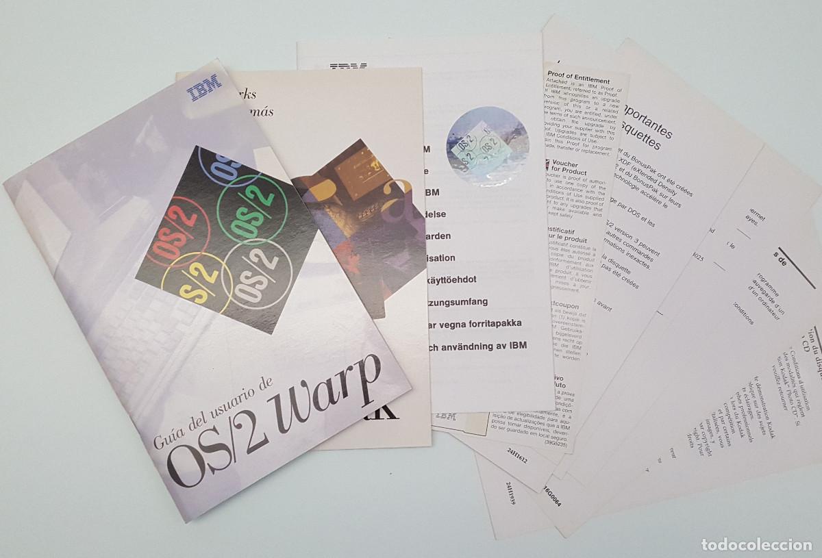 Libros de segunda mano: IBM GUIA DEL USUARIO DE OS/2 VERSI&Oacute;N 3 WARP 1&ordf; EDICI&Oacute;N 1994 83 PAG + BONUSPAK + VARIOS DOCUMENTOS