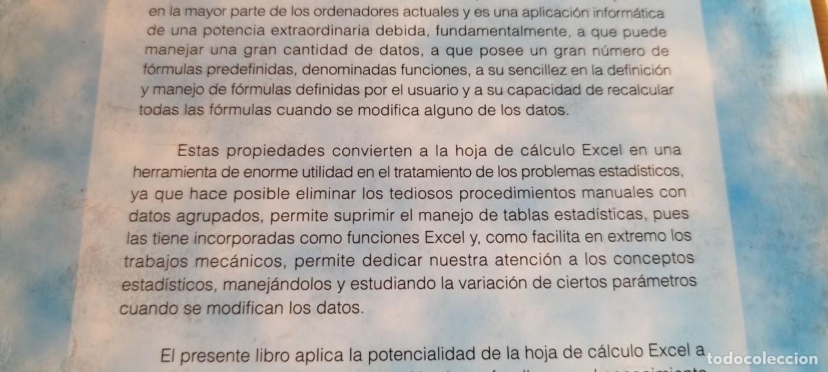 Libros de segunda mano: ESTADISTICA ELEMENTAL CON EXCEL 2000 / VVAA / KARA 21 / MIRA - Foto 8