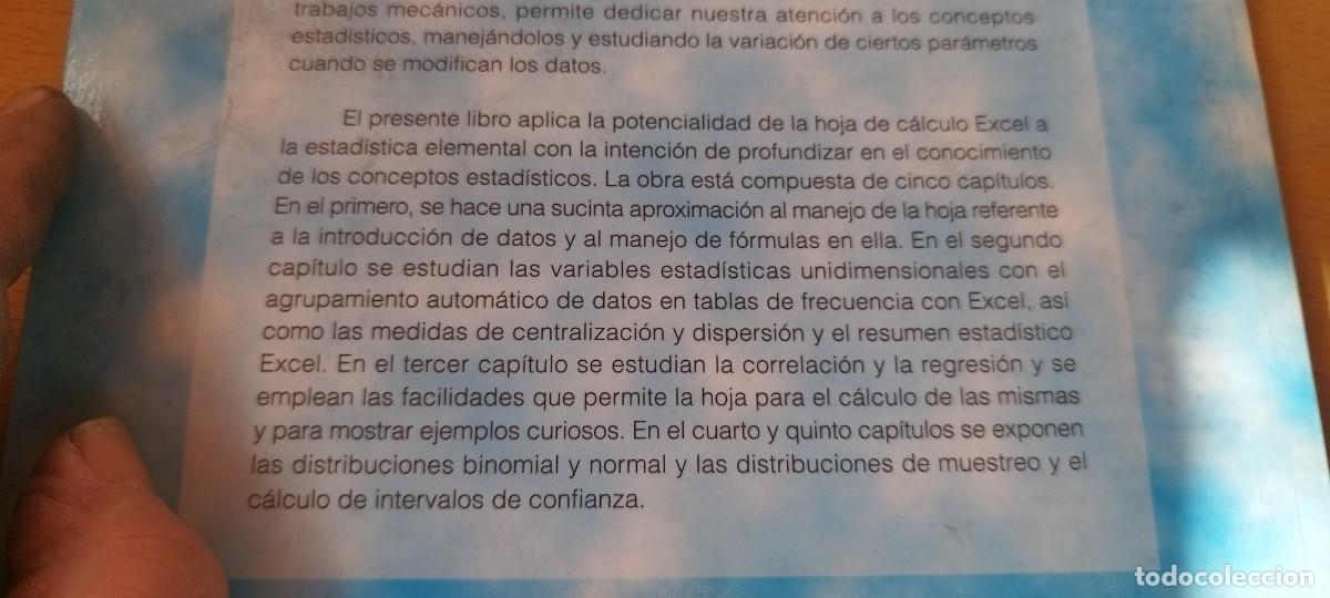 Libros de segunda mano: ESTADISTICA ELEMENTAL CON EXCEL 2000 / VVAA / KARA 21 / MIRA - Foto 9
