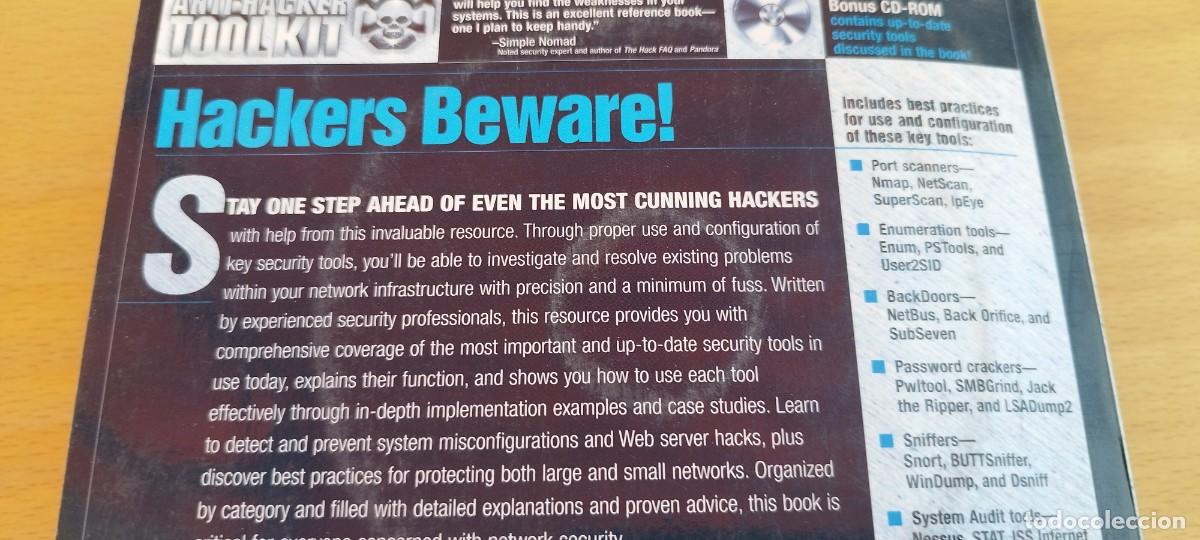 Libros de segunda mano: ANTI HACKER TOOLS/MCGRAW HILL/INGLES: Kit de herramientas antihacker - Foto 6