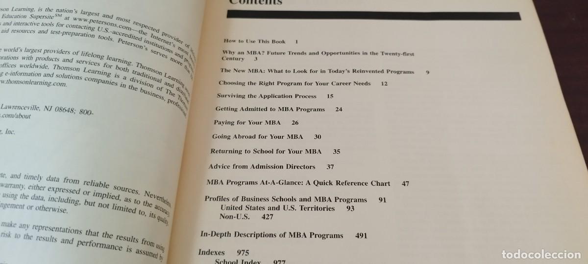 Libros de segunda mano: MBA PROGRAMS 2002 / PETERSON&acute;S / PU-SA-7/EN INGLES - Foto 4