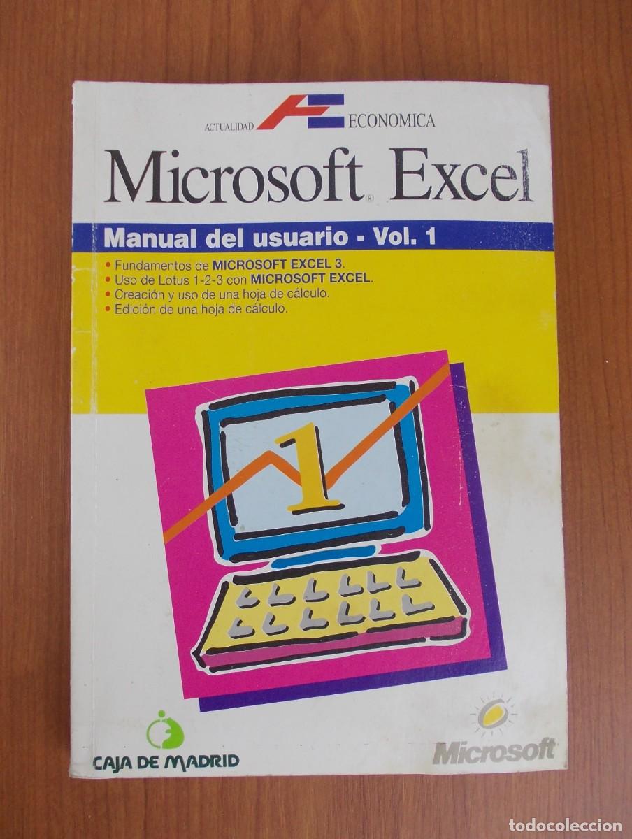 Libros de segunda mano: libro Microsoft Excel Manual Del Usuario Vol 1 Actualidad Economica Caja De Madrid 1993