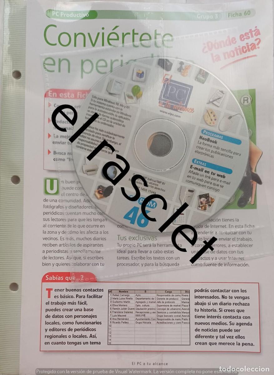Libros de segunda mano: COLECIONABLE -EL PC A TU ALCANCE - CD ROM 46-GRUPO 3- FICHA 60- PRECINTADO