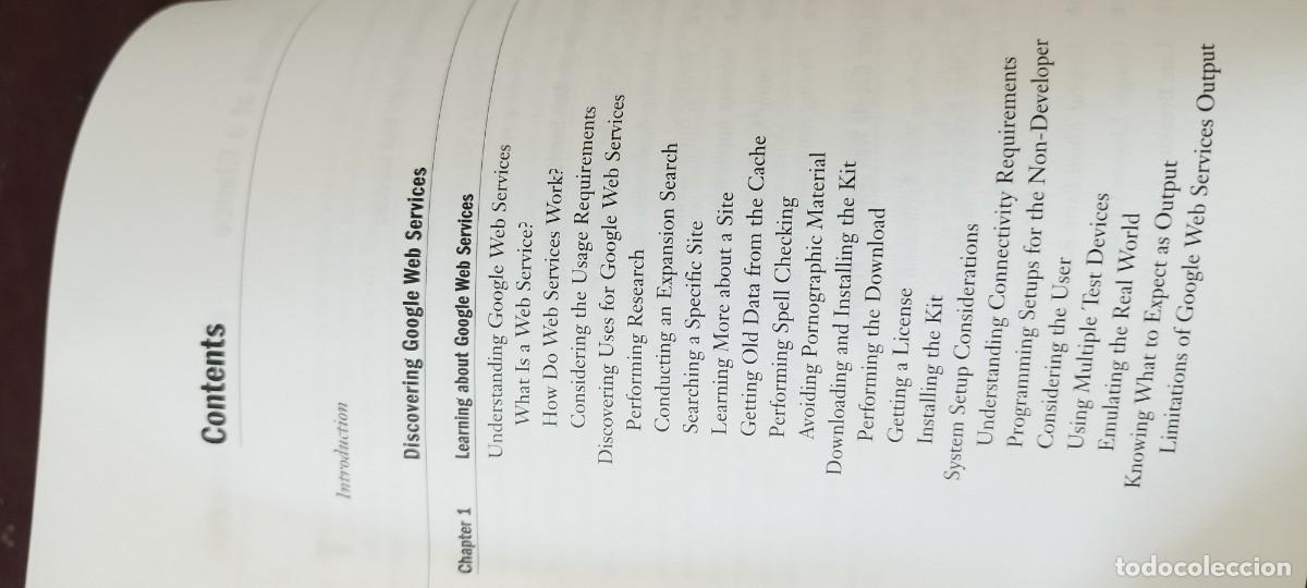 Libros de segunda mano: GOOGLE WEB SERVICES BUILDING APPLICATIONS WITH THE GOOGLE API/INGLES creacion aplicaciones API - Foto 13