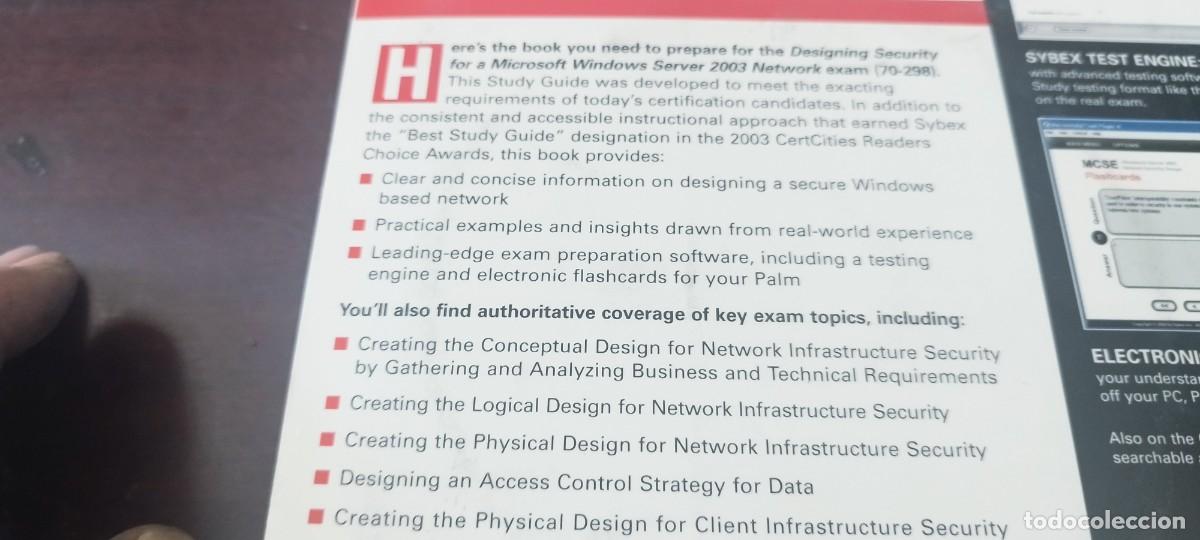 Libros de segunda mano: MCSA WINDOWS SERVER 2003 NETWORK SECURITY DESIGN/EN INGLES dise&ntilde;o de seguridad de redes - Foto 8