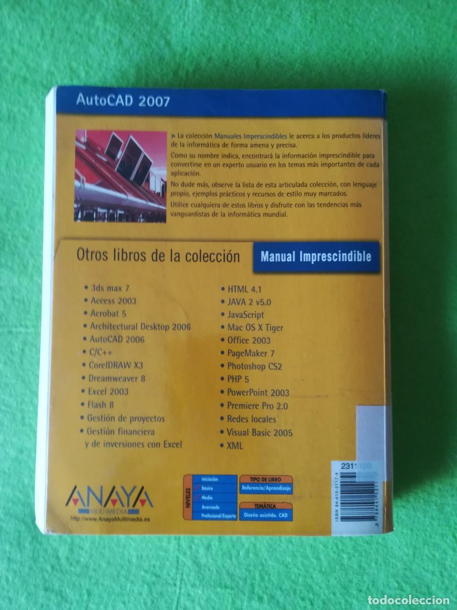 Libros de segunda mano: Autocad 2007 Antonio Manuel Reyes anaya 2006 - Foto 2