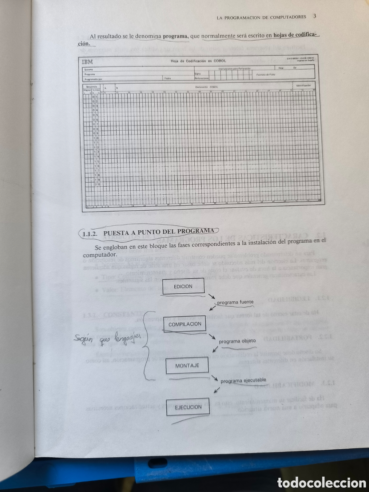 Libros de segunda mano: Metodolog&iacute;a de la programaci&oacute;n basic COBOL pascal Eduardo Alcalde - Foto 8