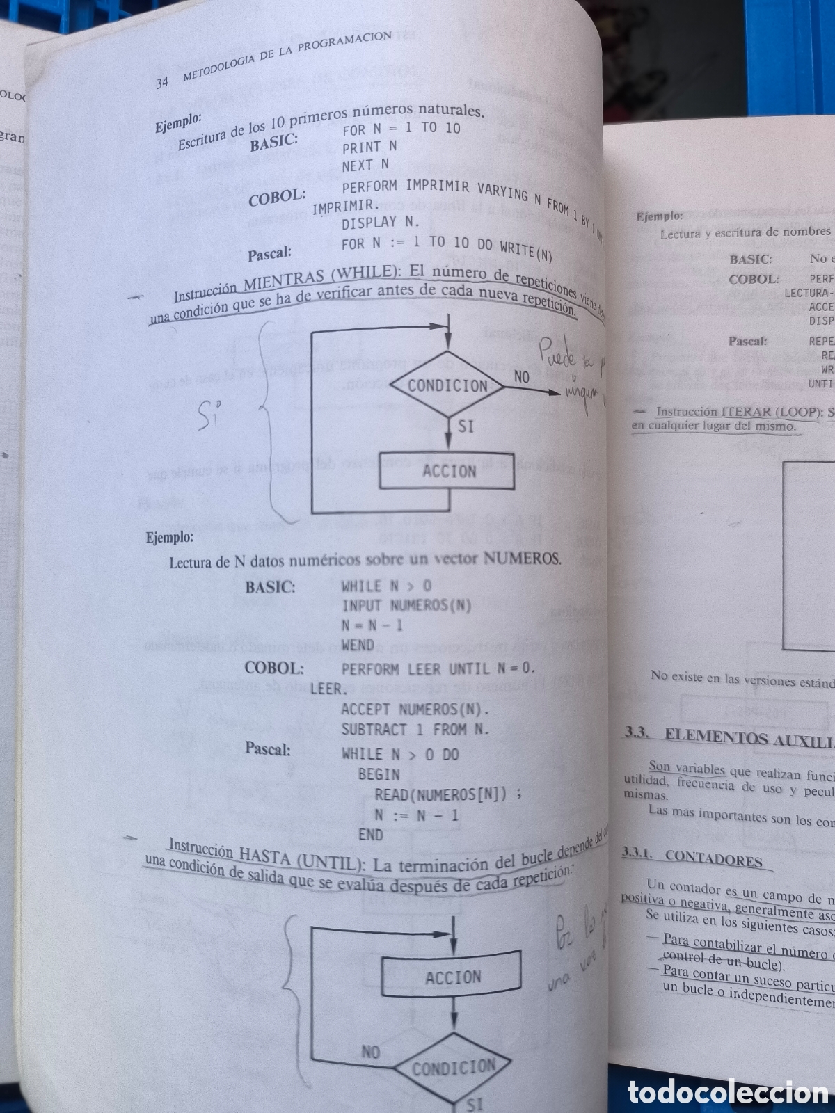 Libros de segunda mano: Metodolog&iacute;a de la programaci&oacute;n basic COBOL pascal Eduardo Alcalde - Foto 9