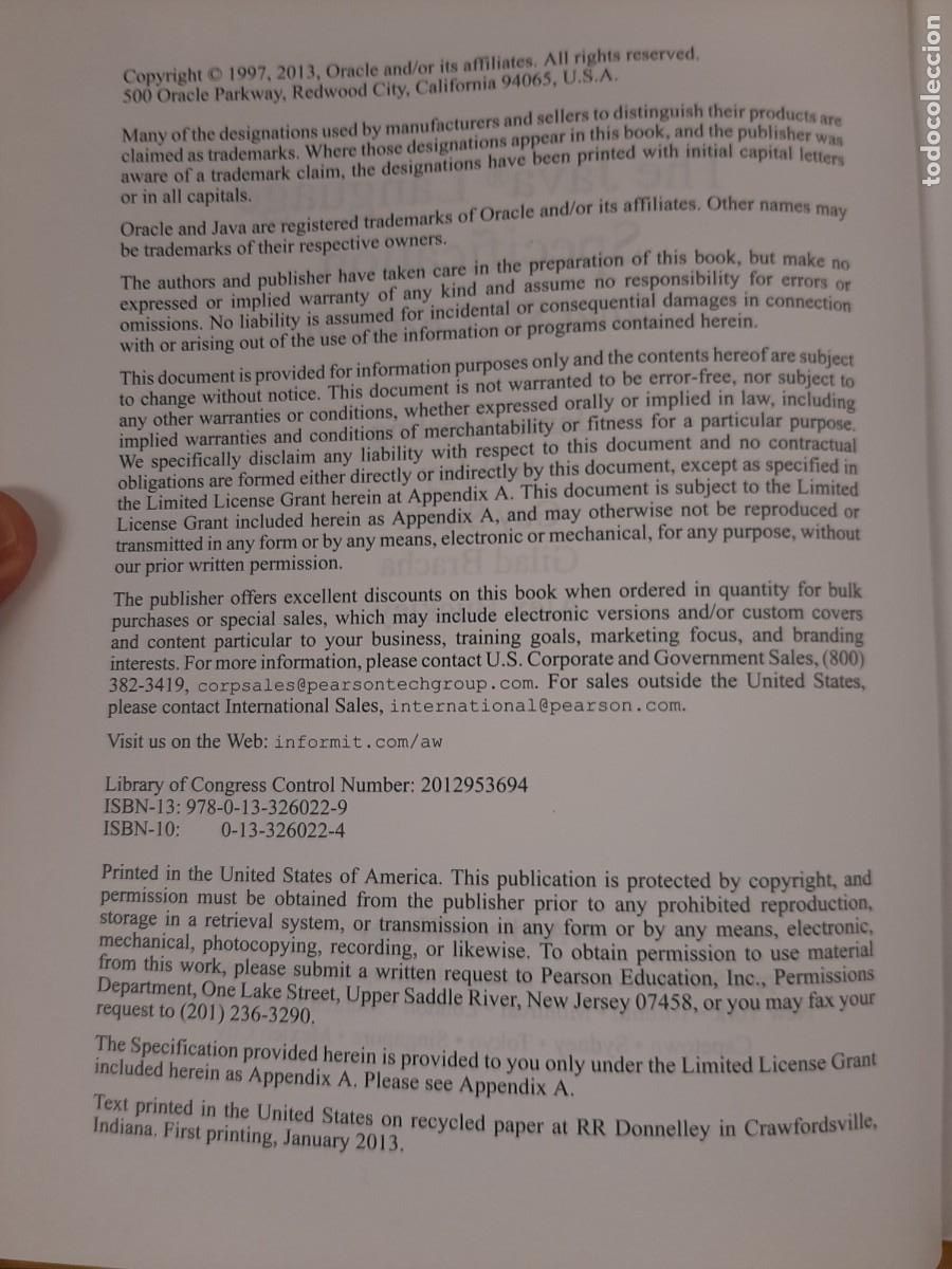 Libros de segunda mano: The Java Language Specification, Java SE 7 Edition - V.V.A.A. - Addison-Wesley, 2013 - Foto 5