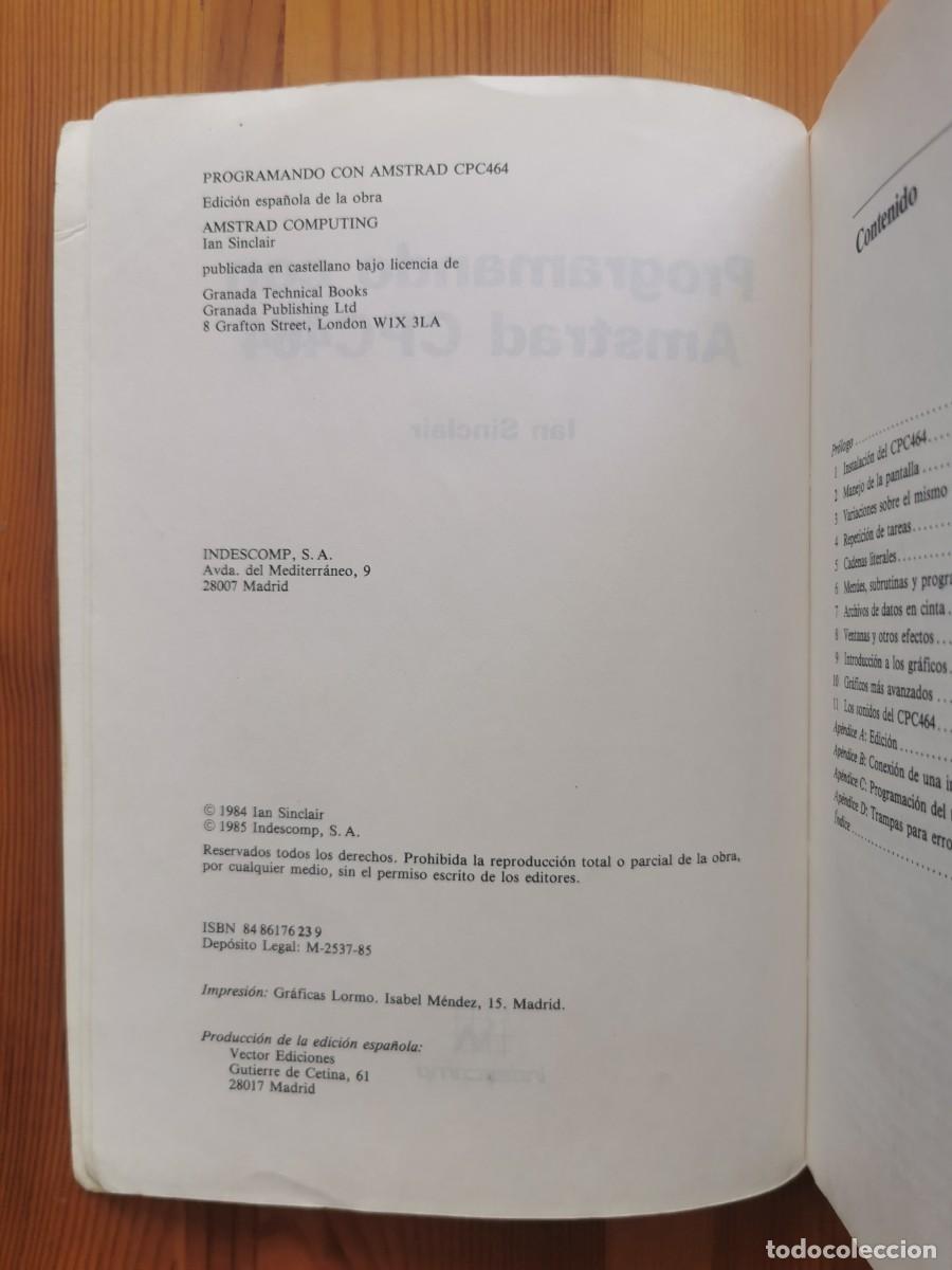 Libros de segunda mano: Programando con Amstrad - Ian Sinclair - Vector Ediciones, 1985 - Foto 4