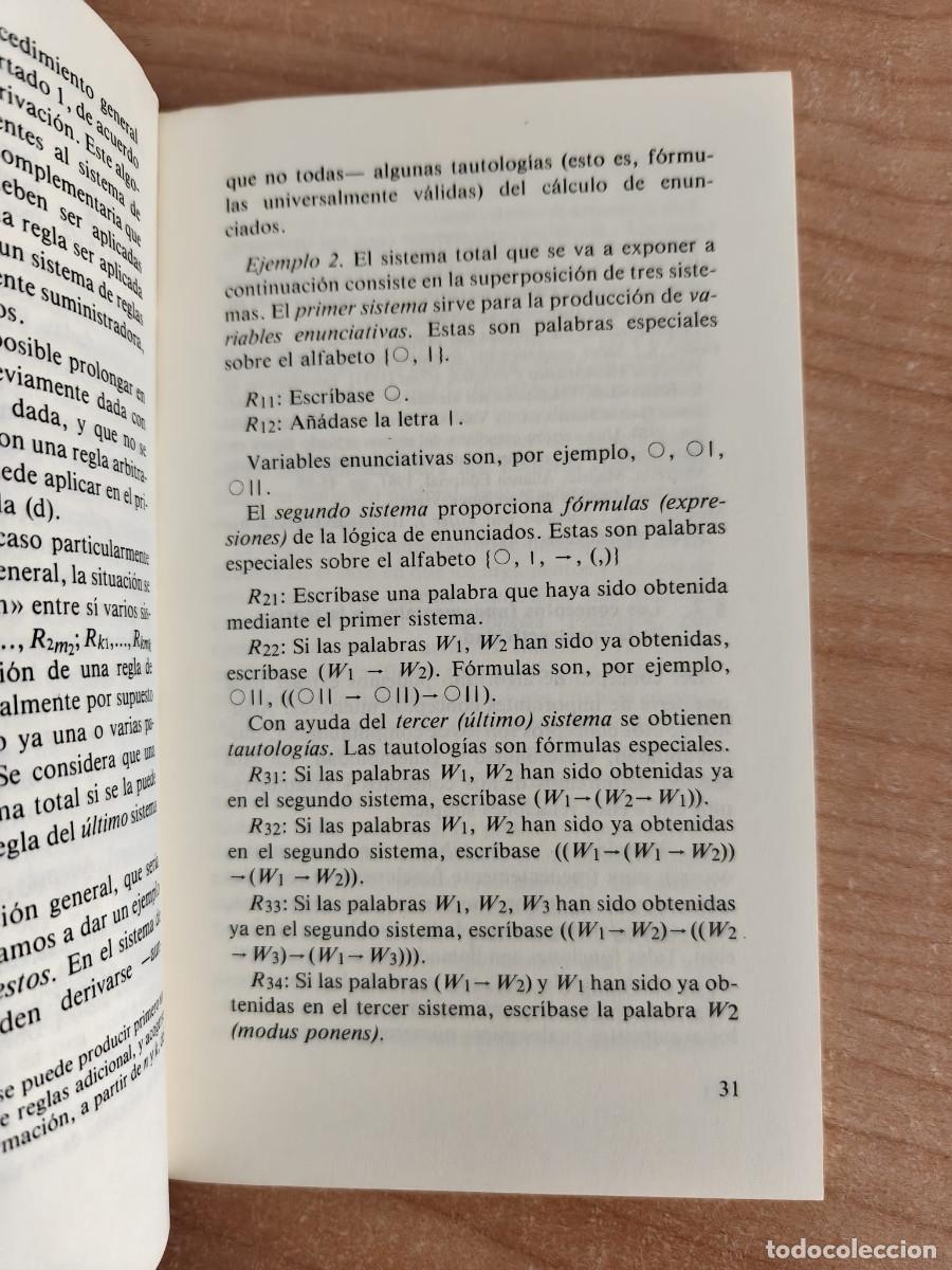 Libros de segunda mano: INTRODUCCION A LA TEORIA DE LA COMPUTABILIDAD Algoritmos y m&aacute;quinas - Hans Hermes - Foto 3