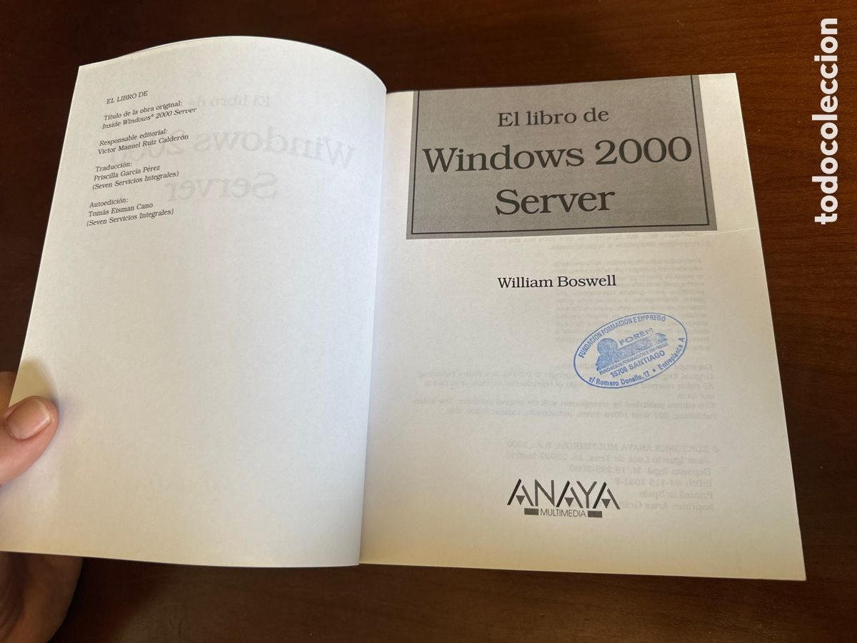 Libros de segunda mano: LIBRO ANTIGUO INFORMATICA MICROSOFT WINDOWS SERVER 2000 ANAYA, INCLUYE CD-ROM - Foto 2