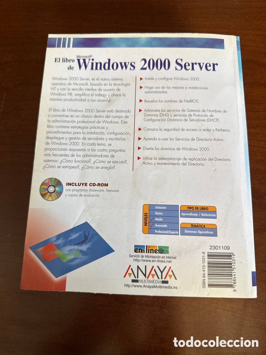 Libros de segunda mano: LIBRO ANTIGUO INFORMATICA MICROSOFT WINDOWS SERVER 2000 ANAYA, INCLUYE CD-ROM - Foto 18