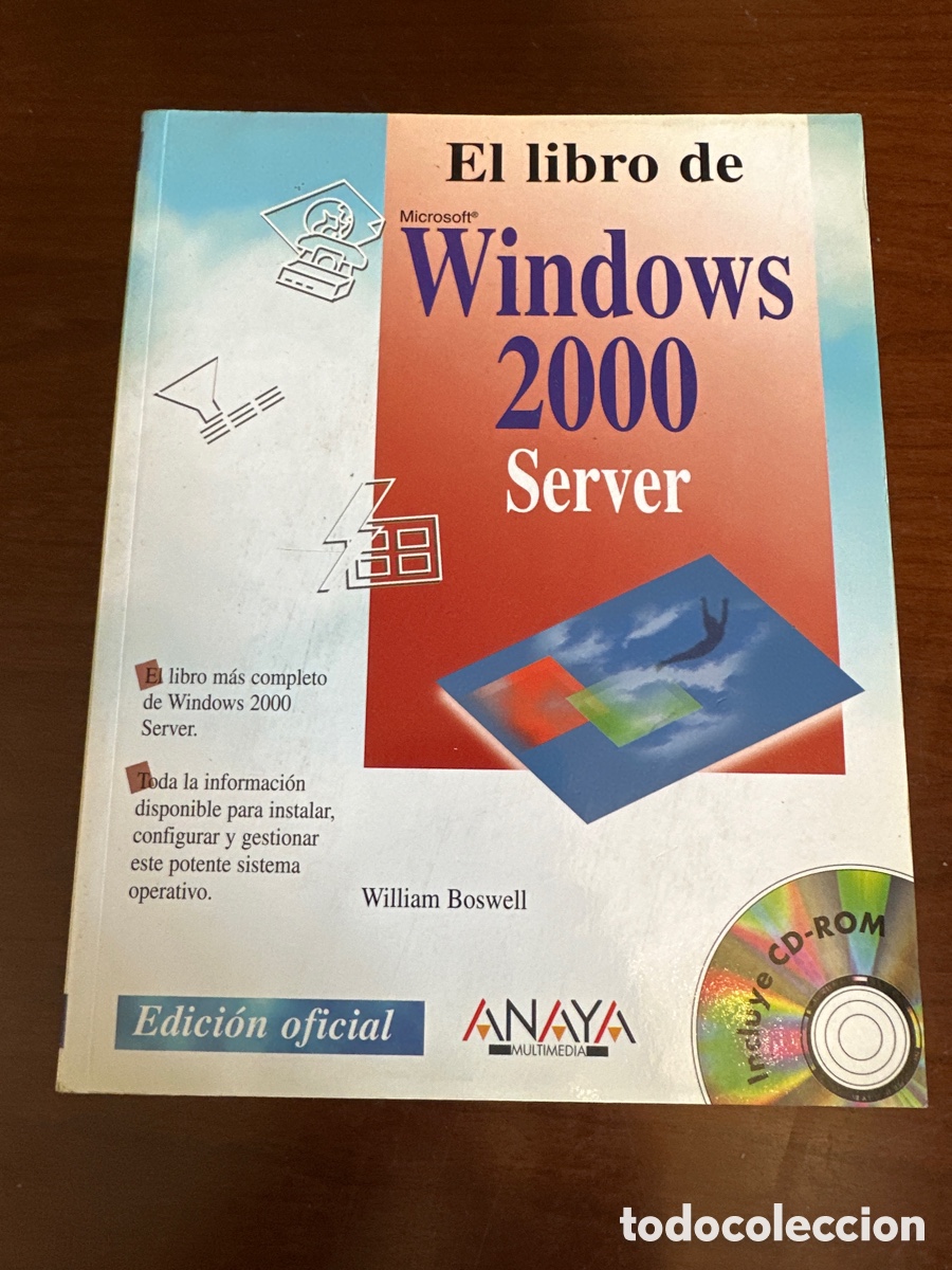 Libros de segunda mano: LIBRO ANTIGUO INFORMATICA MICROSOFT WINDOWS SERVER 2000 ANAYA, INCLUYE CD-ROM