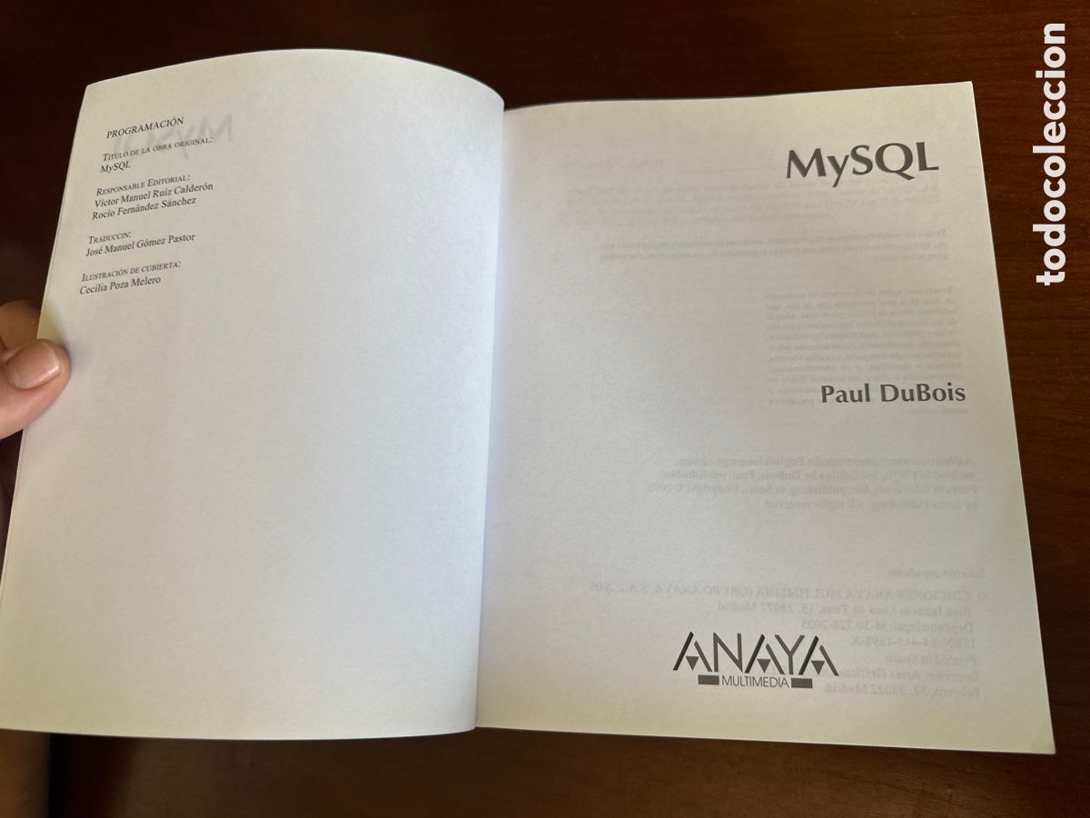 Libros de segunda mano: PROGRAMACION MYSQL - ANAYA MULTIMEDIA. PAUL DUBOIS - Foto 2