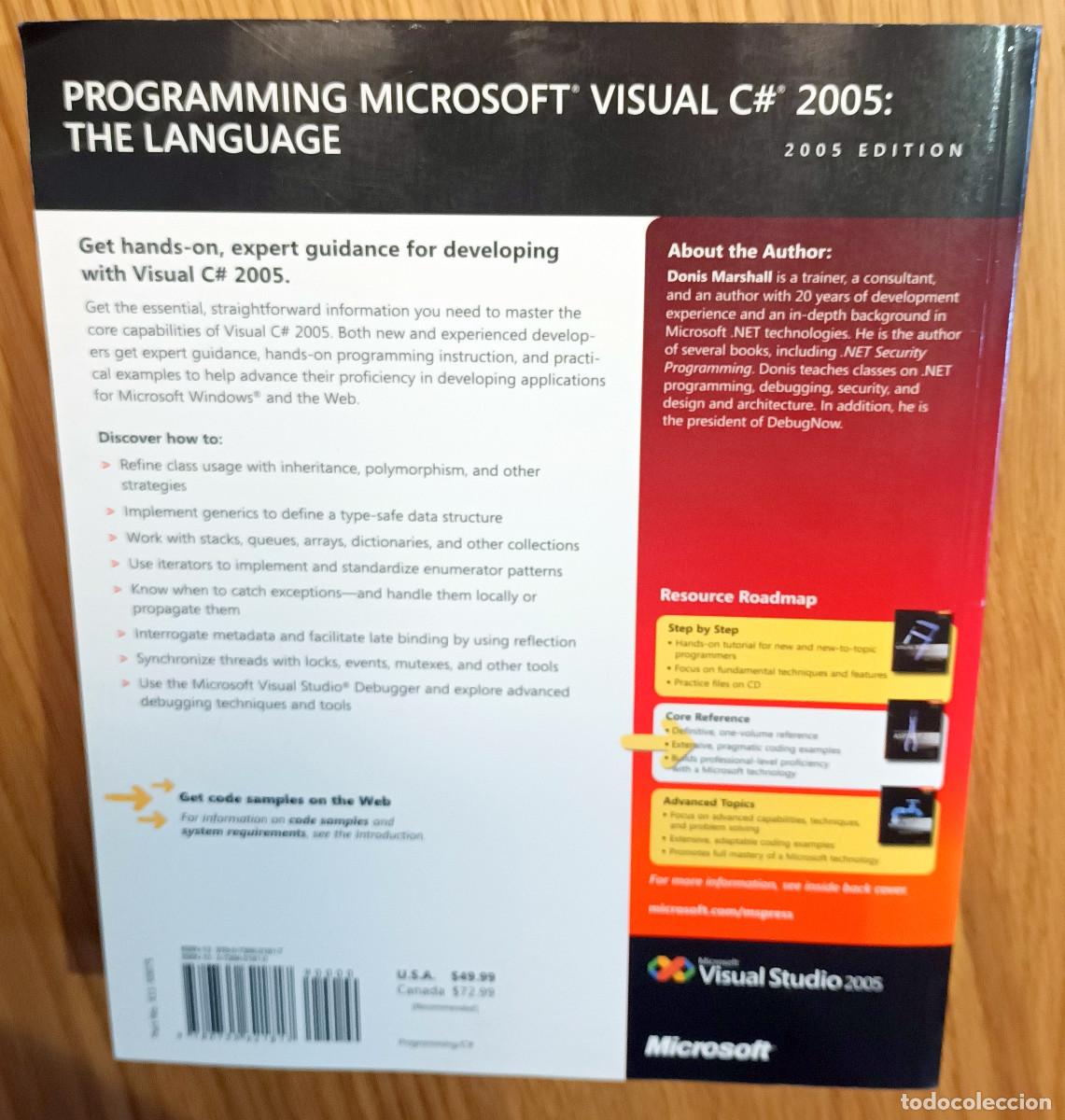 Libros de segunda mano: PROGRAMMING MICROSOFT (R) VISUAL C# 2005: THE LANGUAGE. Donis Marshall - Foto 5