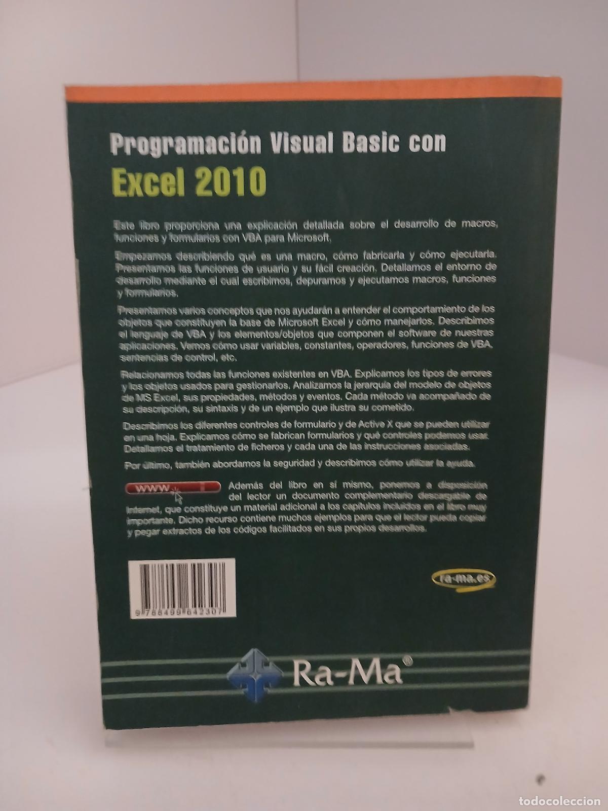 Libros de segunda mano: Programaci&oacute;n Visual Basic con Excel 2010 - Juan Antonio G&oacute;mez Guti&eacute;rrez - Foto 2