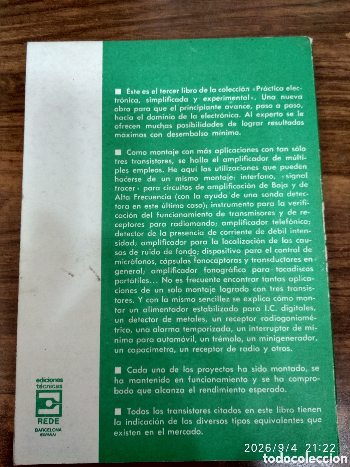 Libros de segunda mano: Pr&aacute;ctica electr&oacute;nica simplificada y experimental con 3 transistores - Foto 4