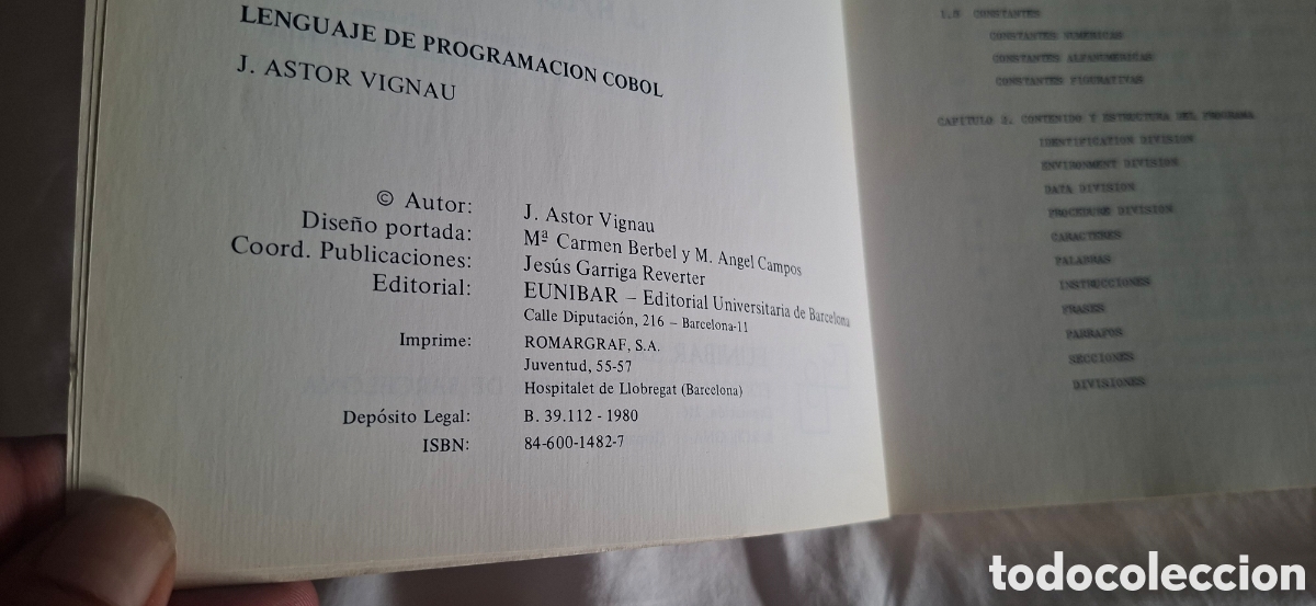 Libros de segunda mano: LENGUAJE PROGRAMACI&Oacute;N COBOL. J Astor - Foto 3