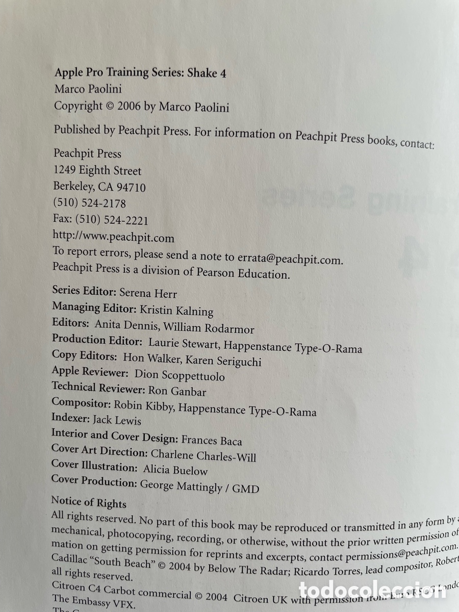 Libros de segunda mano: APPLE PRO TRAINING SERIES: SHAKE 4 &ndash; MARCO PAOLINI &ndash; PEACHPIT + DVD - Foto 3