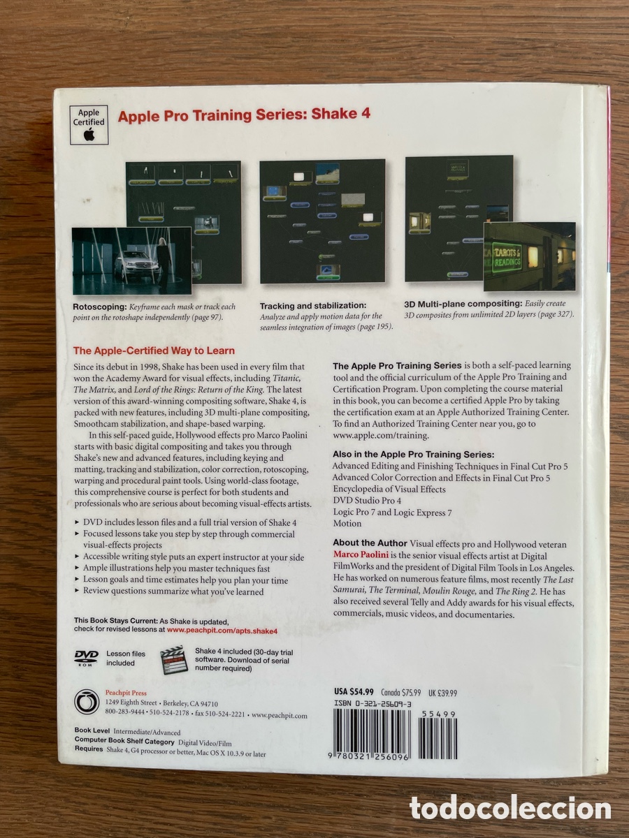 Libros de segunda mano: APPLE PRO TRAINING SERIES: SHAKE 4 &ndash; MARCO PAOLINI &ndash; PEACHPIT + DVD - Foto 10