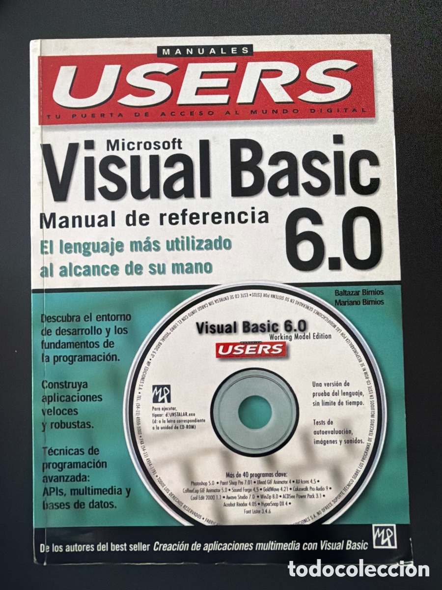 Libros de segunda mano: Microsoft Visual Basic 6.0 Baltasar Bimios con CD ORIGINAL