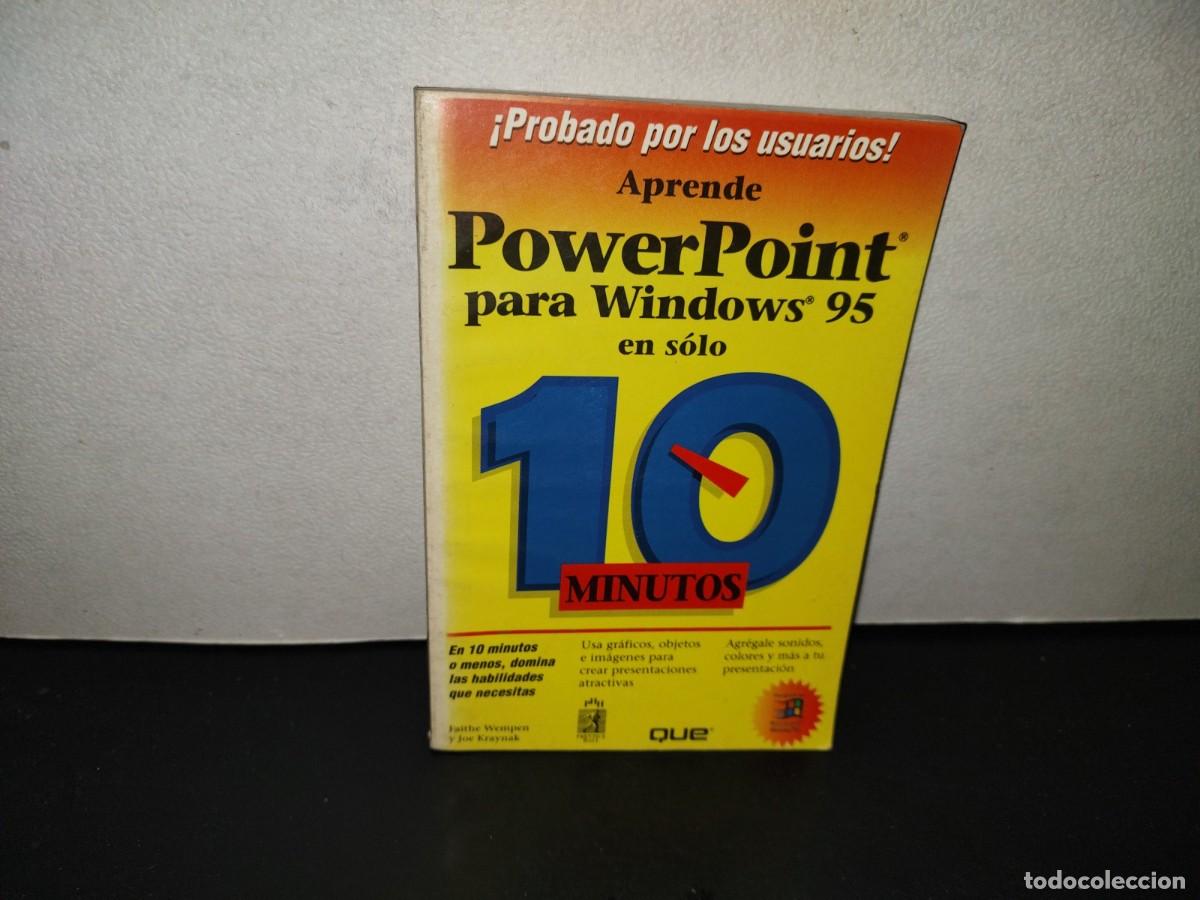 Libros de segunda mano: 202- Aprende PowerPoint Para Windows 95 En S&oacute;lo 10 Minutos - Joe Kraynak Y Faithe Wempen