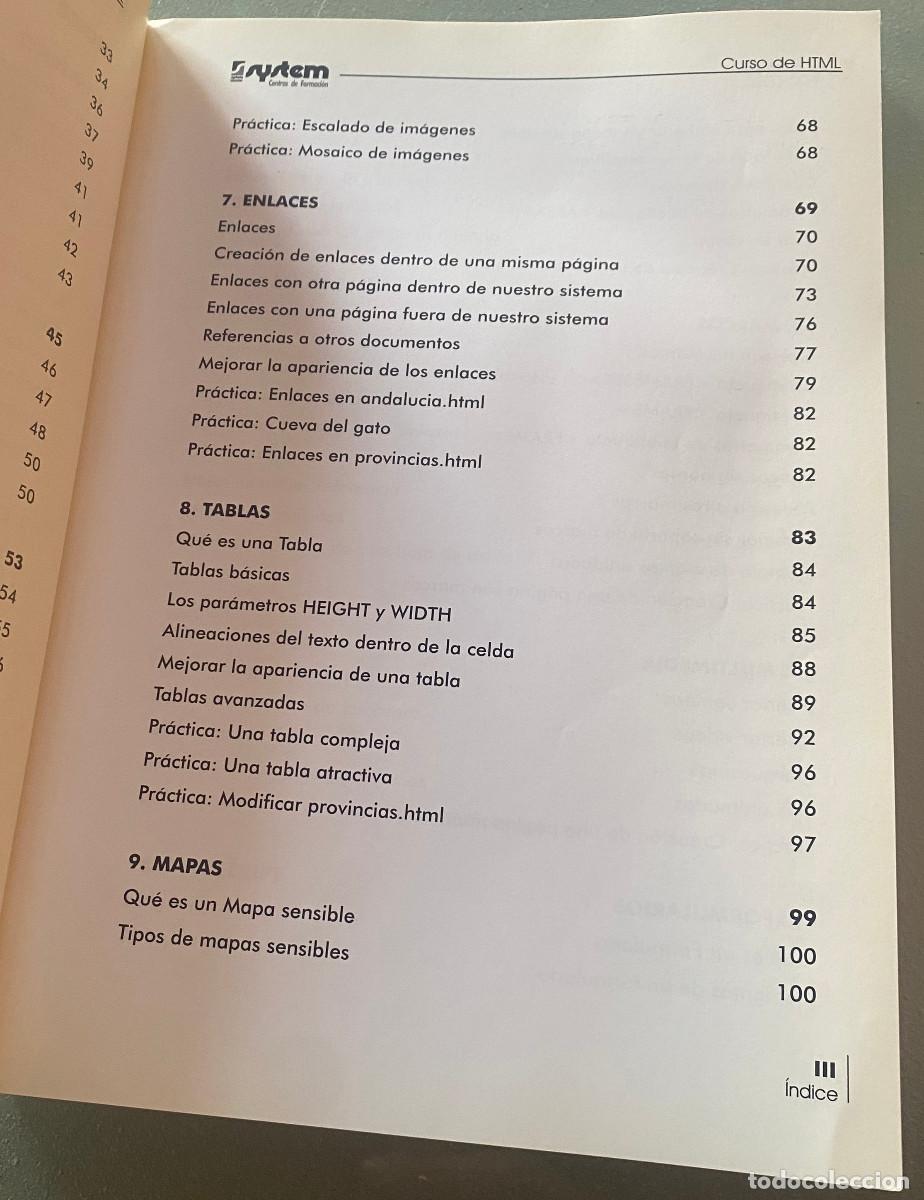 Libros de segunda mano: Curso de HTML. Libro para aprender programaci&oacute;n inform&aacute;tica. System Formaci&oacute;n. Buen estado. - Foto 3