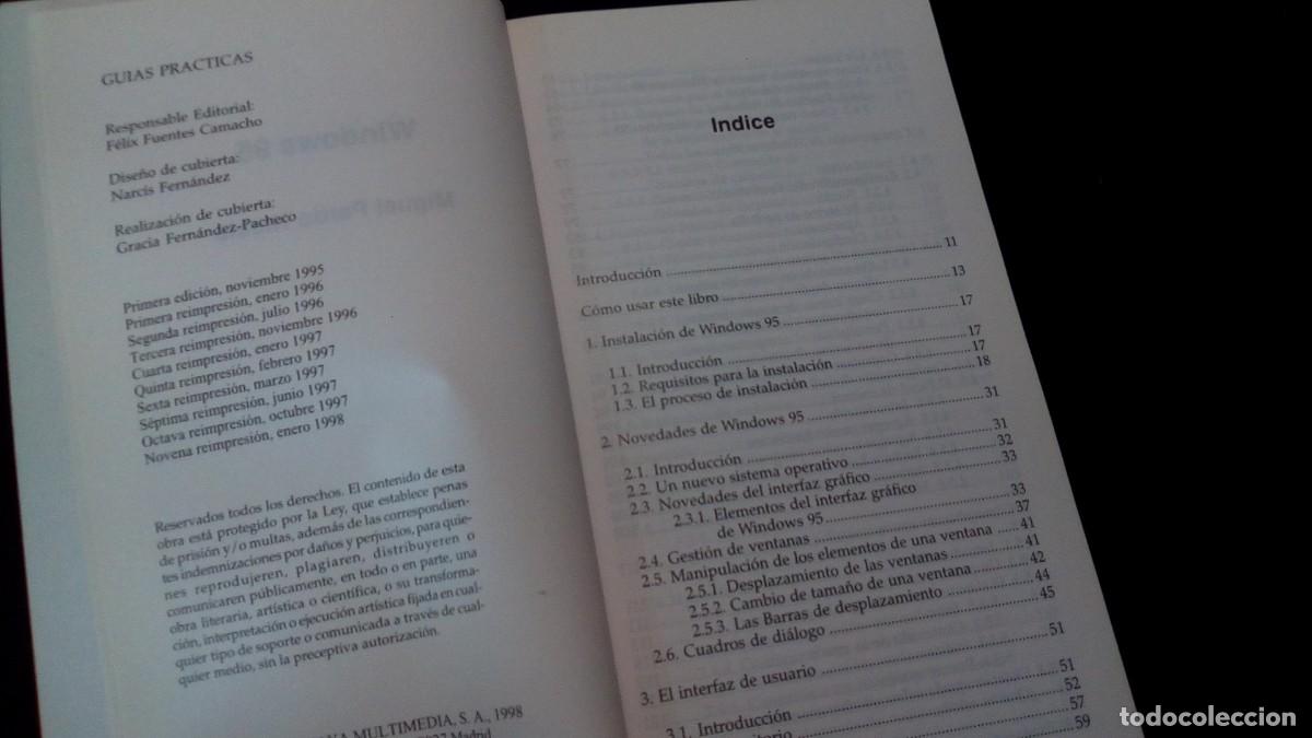 Libros de segunda mano: Windows 95. - Miguel Pardo Niebla. -LIBRO COMO NUEVO - Foto 3
