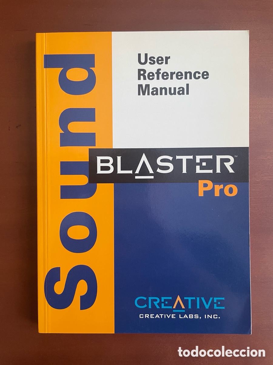 Libros de segunda mano: Manual original Sound Blaster Pro Creative Labs &ndash; User Reference Manual &ndash; 1992 &ndash; CATA098