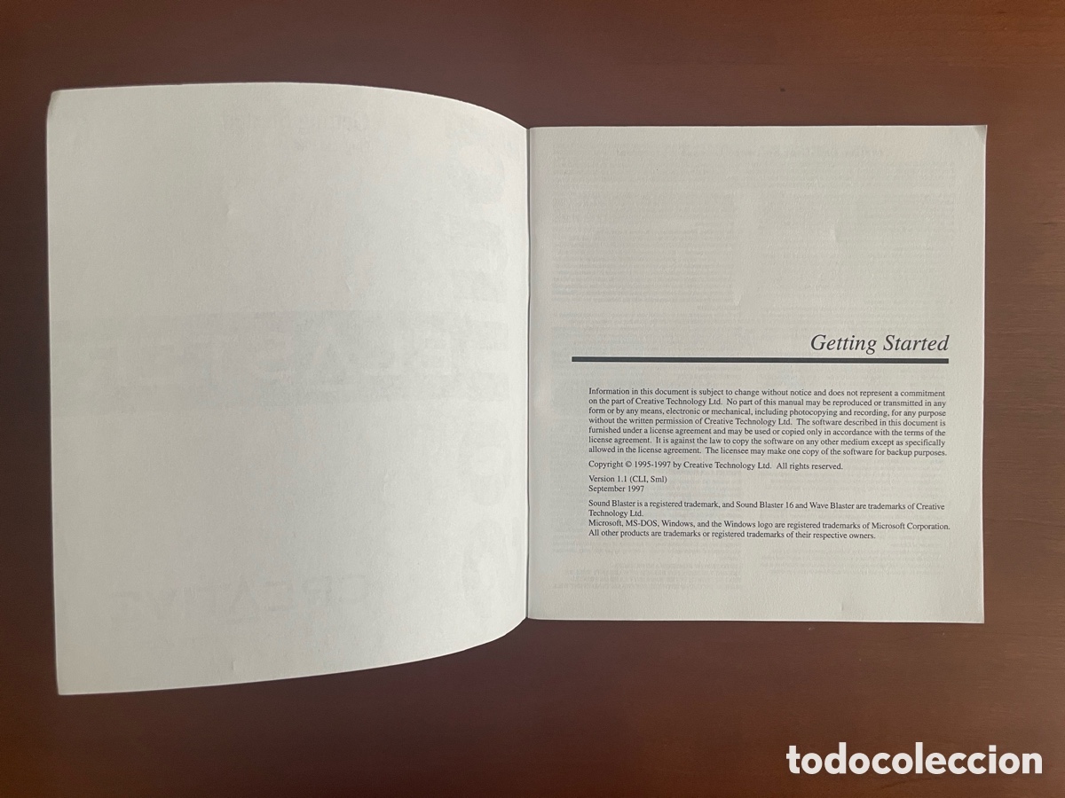 Libros de segunda mano: Creative Sound Blaster &mdash; Manual original Getting Started Plug and Play &mdash; 1997 &mdash; CATA100 - Foto 2
