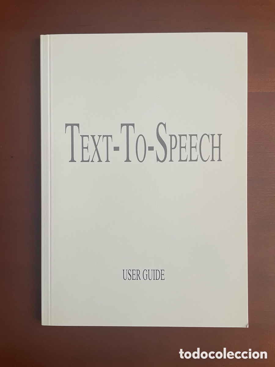 Libros de segunda mano: Manual original Text-to-Speech Sound Blaster &mdash; Dr. Sbaitso / Monologue &mdash; Ingl&eacute;s, 1993