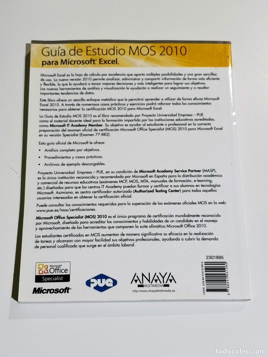 Libros de segunda mano: Gu&iacute;a de Estudio MOS 2010 para Microsoft Excel - Foto 2