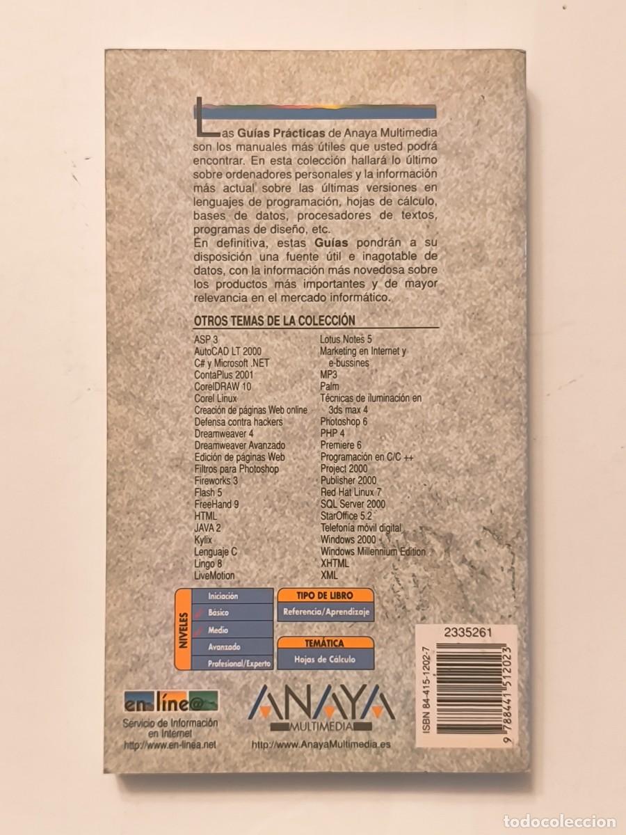 Libros de segunda mano: Microsoft Excel 2002 Office XP &ndash; Gu&iacute;a pr&aacute;ctica para usuarios &ndash; Anaya Multimedia - Foto 2