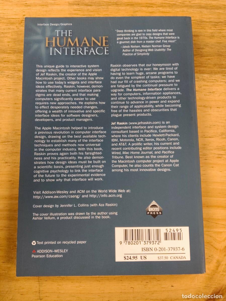 Libros de segunda mano: The Humane Interface: New Directions for Designing Interactive Systems - Jef Raskin - Addison-Wesley - Foto 3