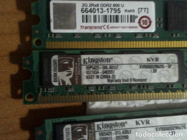 Libros de segunda mano: Lote memorias RAM DDR2 Kingston Transcen