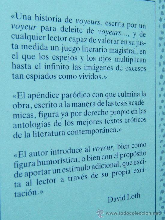 EL ESPECTADOR ANONIMO UNA HISTORIA DE VOYEURS FLEURY MEROGIS EROTICA SEXO 1989 RARA EDICION