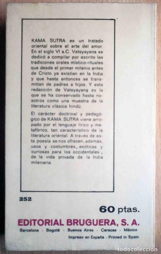 Libros de segunda mano: Kama Sutra (Vatsyayana) Bruguera Libro Amigo 1976 - Foto 4