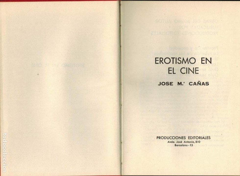 Libros de segunda mano: EROTISMO EN EL CINE - Foto 1