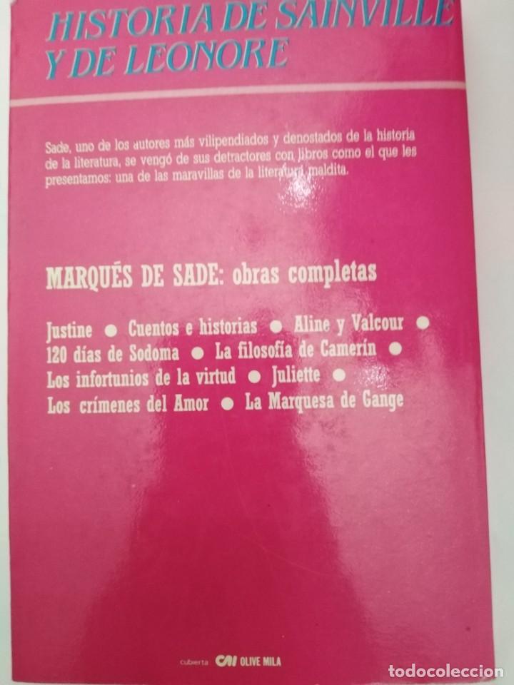 Libros de segunda mano: HISTORIA DE SAINVILLE Y DE LEONORE .SADE - Foto 2