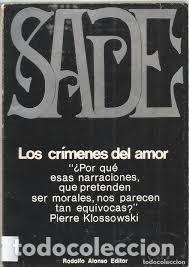 Libros de segunda mano: los cr&iacute;menes del amor Marqu&eacute;s de Sade - Foto 1
