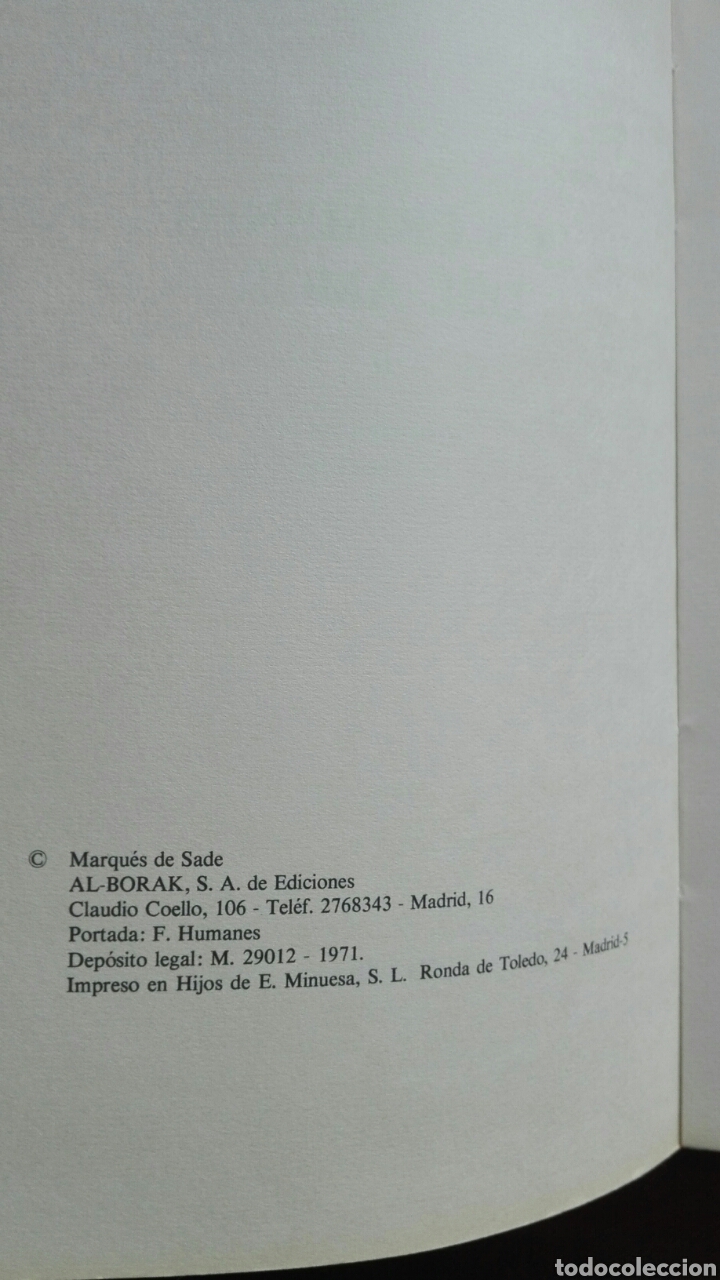 Libros de segunda mano: Marqu&eacute;s de Sade. Los cr&iacute;menes del amor - Foto 2