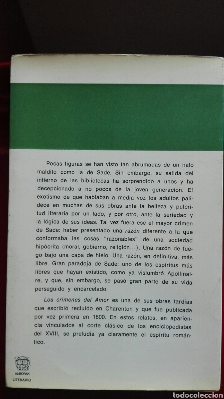 Libros de segunda mano: Marqu&eacute;s de Sade. Los cr&iacute;menes del amor - Foto 3