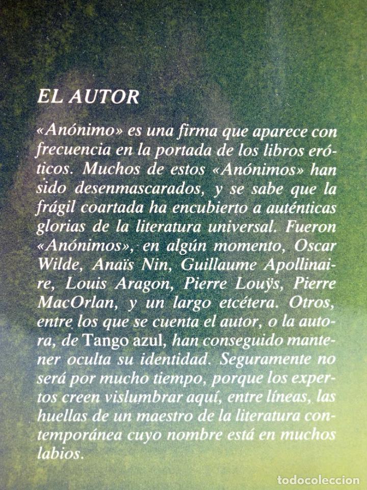 Libros de segunda mano: TANGO AZUL (An&oacute;nimo) Alcor, 1990 - Foto 4