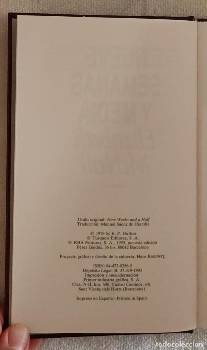 Libros de segunda mano: NUEVE SEMANAS Y MEDIA. - Foto 4