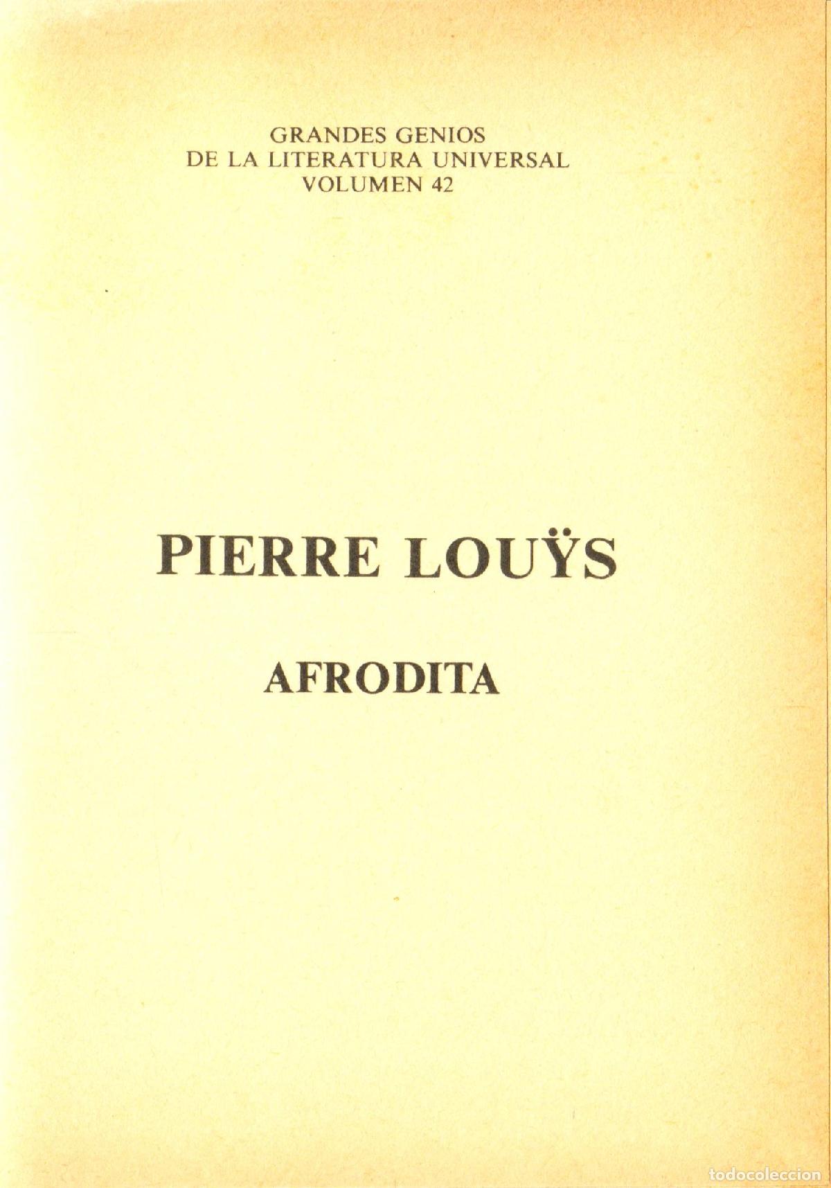 Libros de segunda mano: Afrodita - Louys, Pierre - Foto 1