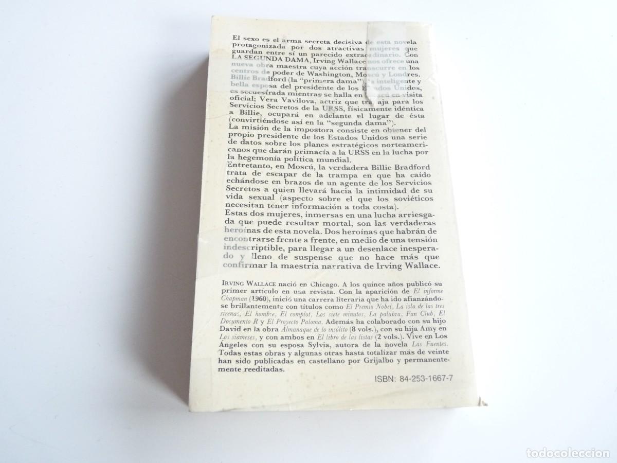 Libros de segunda mano: La Segunda Dama Irving Wallace Ref: C-12 - Foto 2