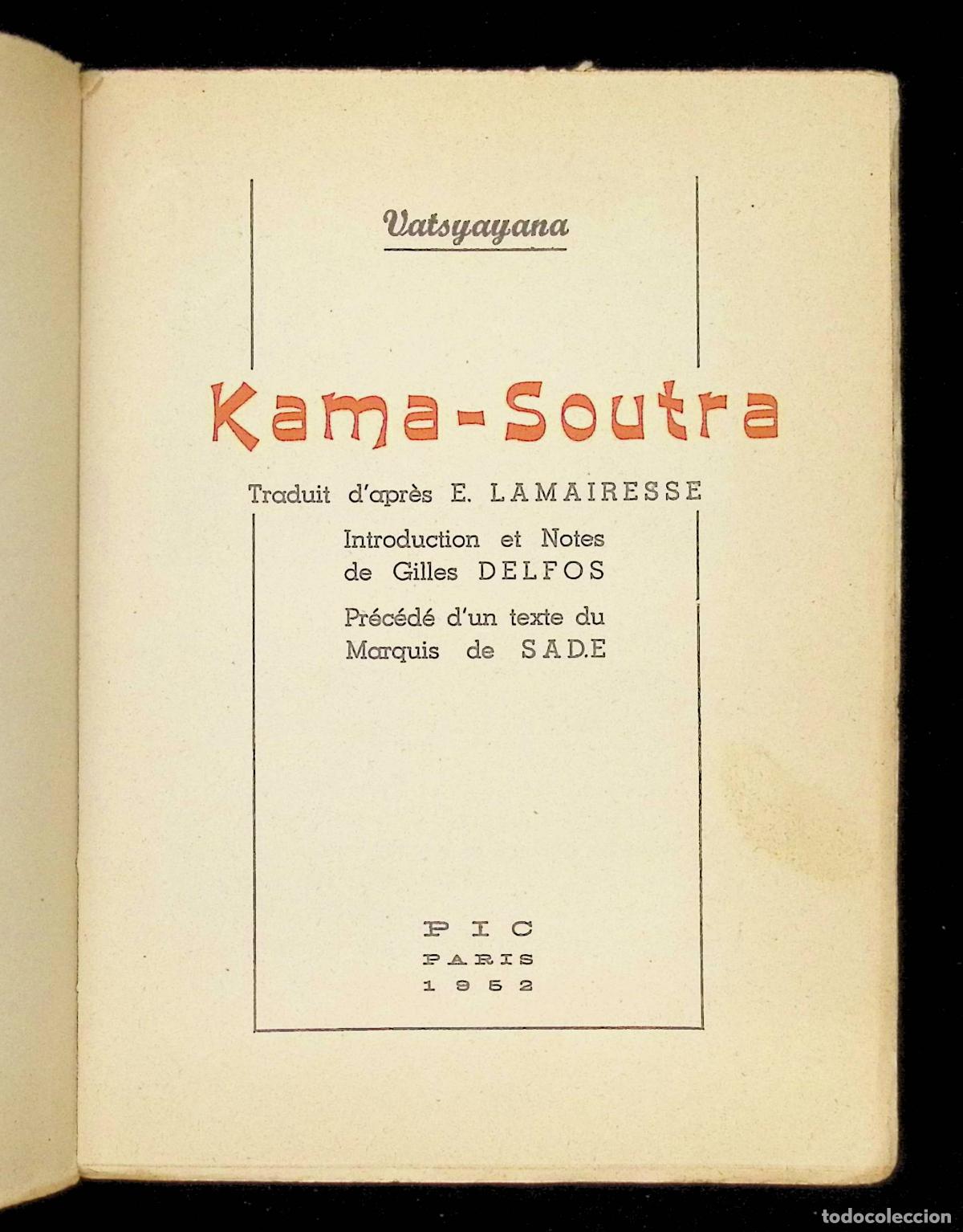 Libros de segunda mano: KAMA-SOUTRA. - VATSYAYANA. - Foto 2