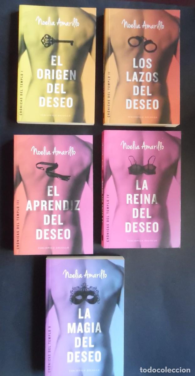 Libros de segunda mano: Los 5 tomos de Cr&oacute;nicas del Templo, Noelia Amarillo: Origen del deseo, Lazos, Aprendiz, Reina, Magia