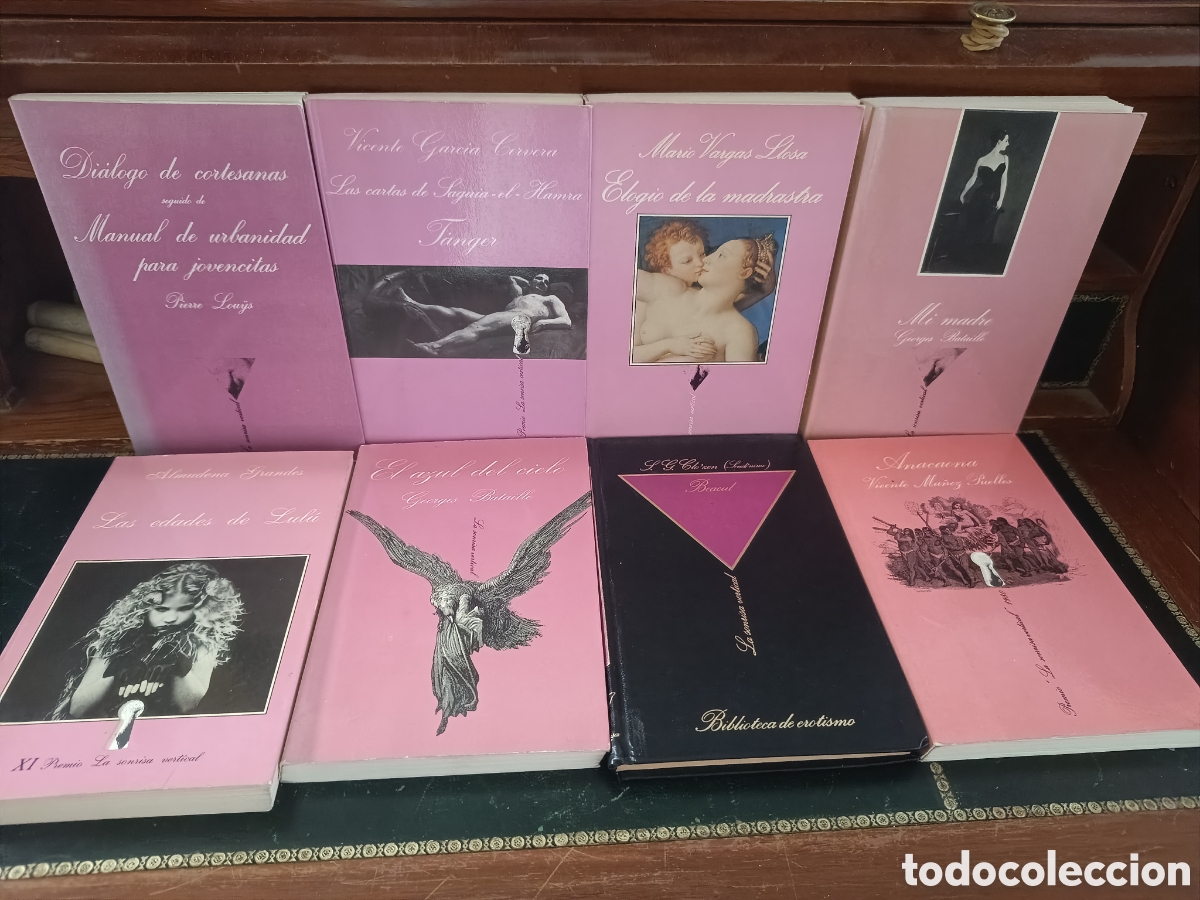Libros de segunda mano: LOTE 8 LIBROS LA SONRISA VERTICAL BIBLIOTECA DE EROTISMO BATAILLE, VARGAS LLOSA, ALMUDENA GRANDES...